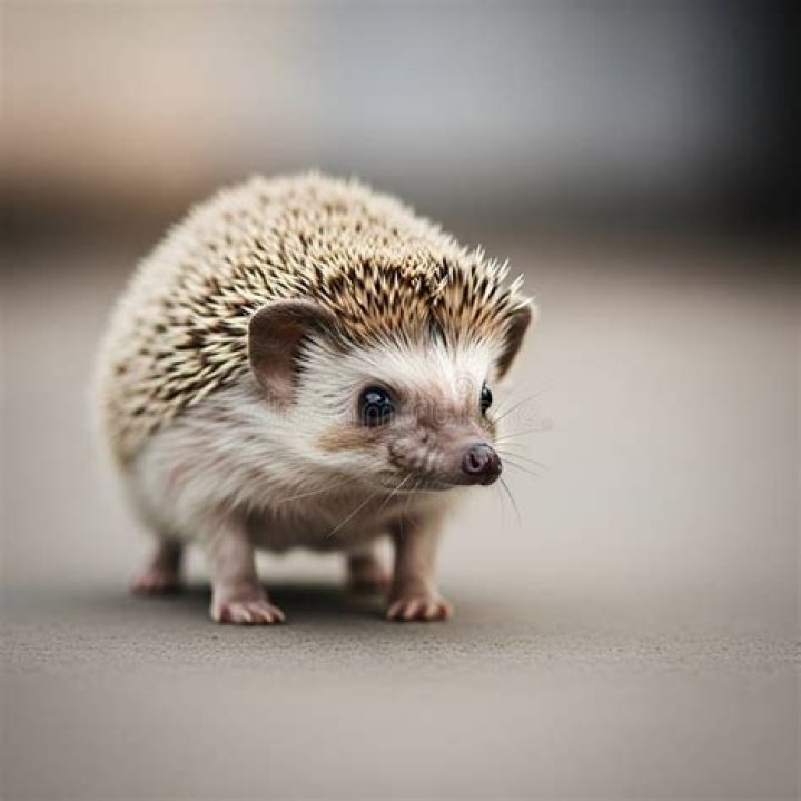 a hedgehog on concrete surface