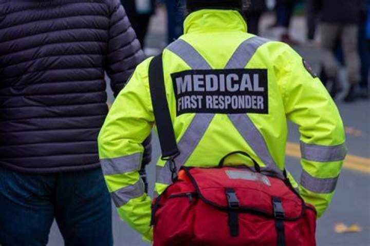 An emergency responder at the attack site