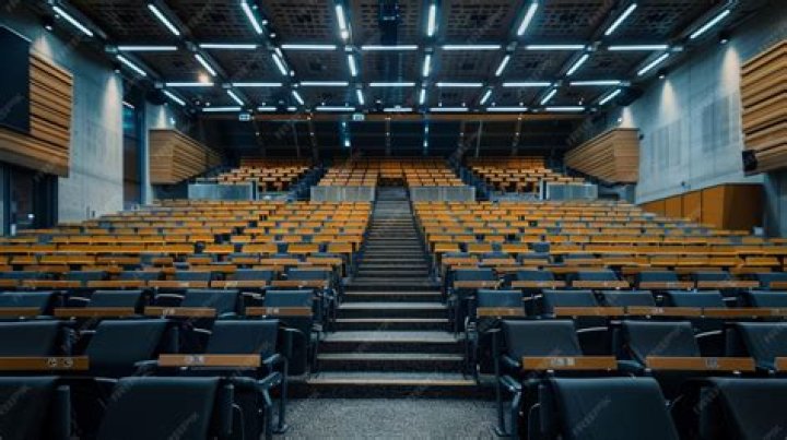 an empty lecture hall at a university