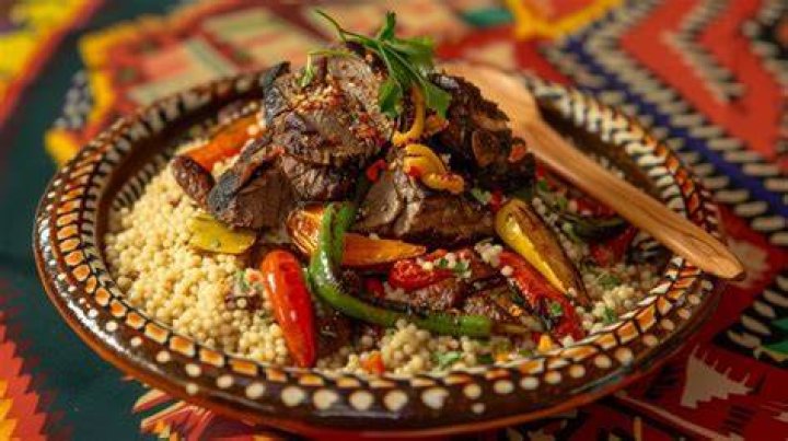 Colorful Moroccan dish