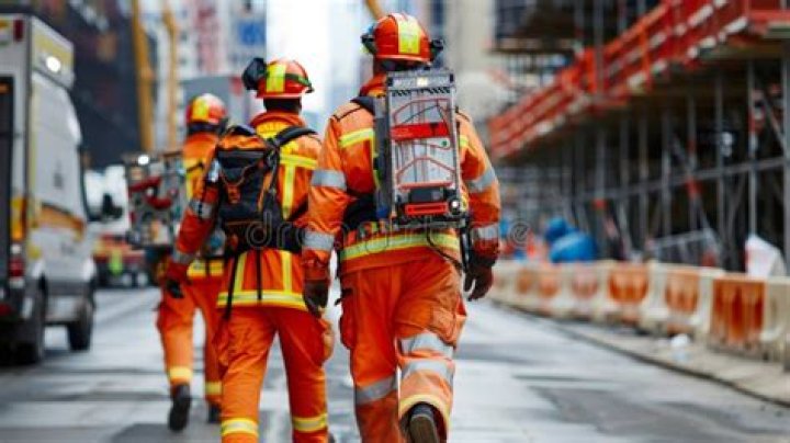 Emergency responders at the site