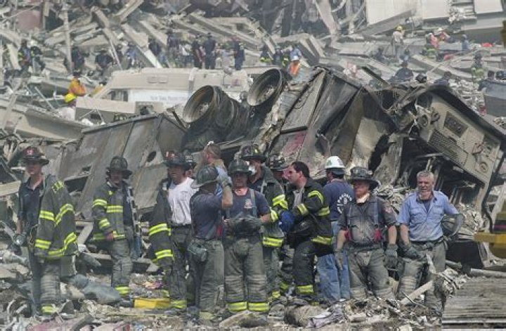 First responders evacuating the Twin Towers