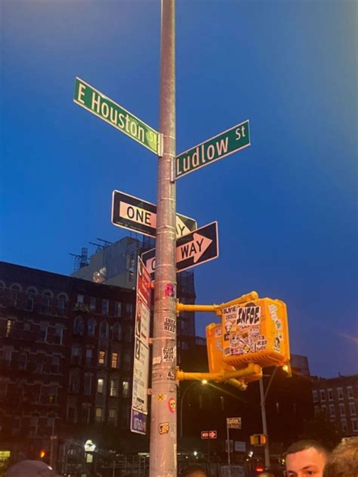 streets signs on a post in new york city