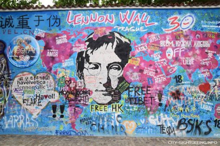 The John Lennon Wall in Prague, Czech Republic