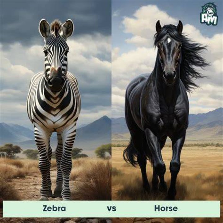 zebra and horses